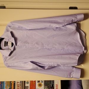 Men’s Calvin Klein Lavender Slim Fit Long Sleeve Button Dress Shirt Med 15 34/35
